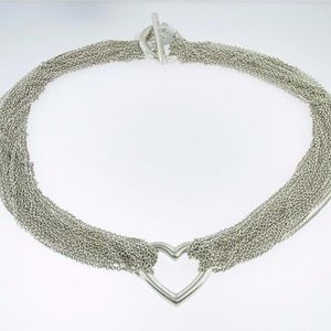 Tiffany & Co. Open Heart Mesh Choker Necklace
